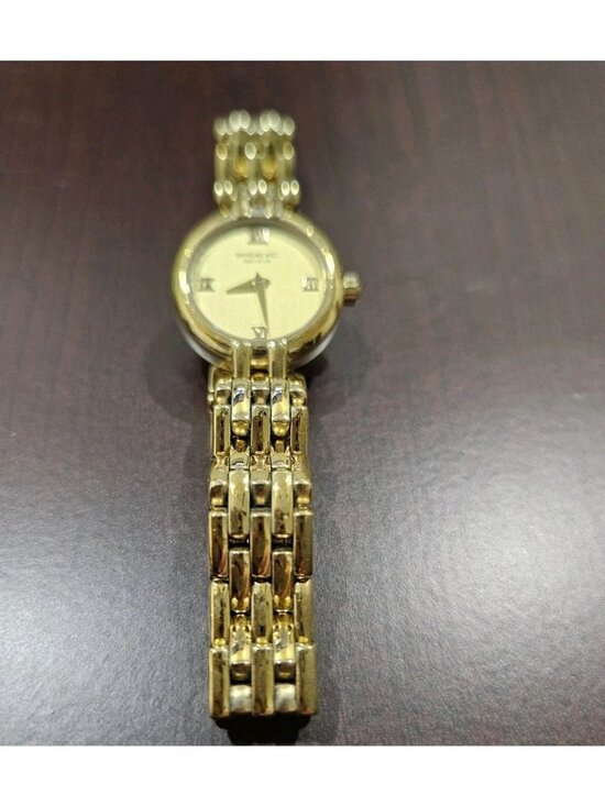 RAYMOND WEIL Vintage Ladies watch RARE 18K electroplated gold EUC 2012 Tango main image 6